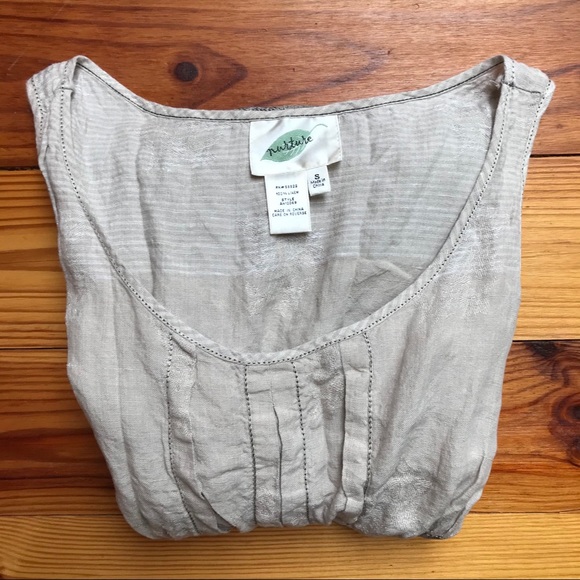 Nurture Beige Gray Linen Dress, EUC, S - Picture 12 of 14